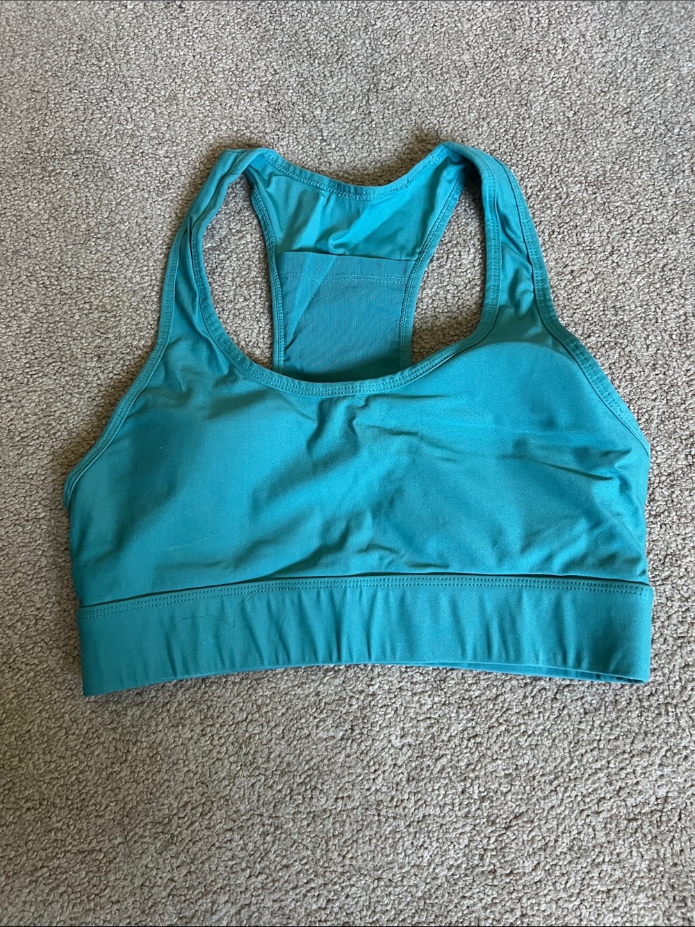 Fabletics Teal Racerback Sports Bra